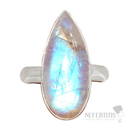 Mesačný kameň dúhový prsteň striebro Ag 925 R4581