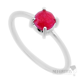 Indian ruby - modified ring silver Ag 925 45821
