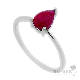 Indischer Rubin - modifizierter Ring Silber Ag 925 45829