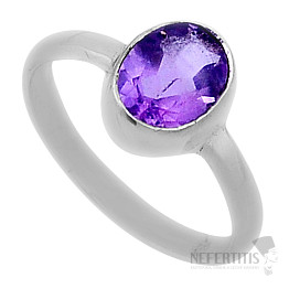 Amethyst cut ring silver Ag 925 46544
