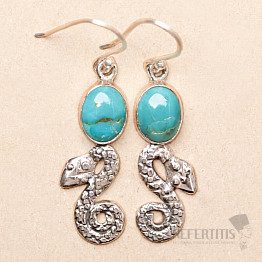 Turquoise Mohave earrings silver Ag 925 47086