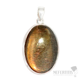 Sunstone black pendant silver Ag 925 P472