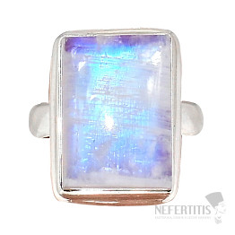 Mesačný kameň dúhový prsteň striebro Ag 925 R4722