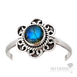 Labradorite rainbow ring silver Ag 925 47222
