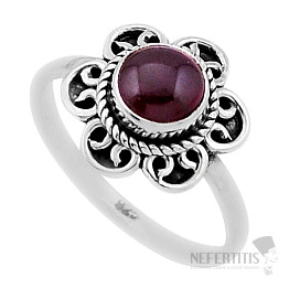 Granát prsten stříbro Ag 925 47239