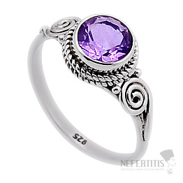Amethyst cut ring silver Ag 925 47737