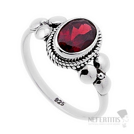 Garnet cut ring silver Ag 925 47768