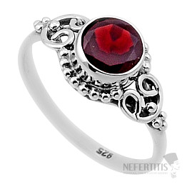 Garnet cut ring silver Ag 925 47872