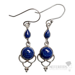 Dizajnové náušnice Lapis Lazuli striebro Ag 925 E479