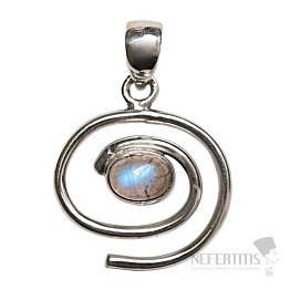 Designový přívěsek měsíční kámen duhový stříbro Ag 925 P479