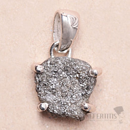 Diamant přírodní surový přívěsek stříbro Ag 925 LOT48