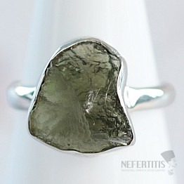 Moldavite silver ring Ag 925 R482