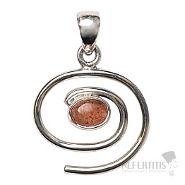 Designer pendant sunstone silver Ag 925 P483