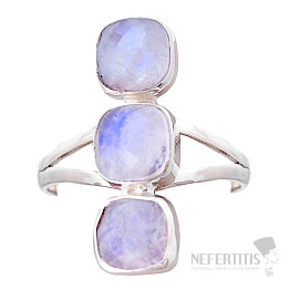Moonstone rainbow ring silver Ag 925 48374