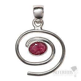 Designer pendant ruby Indian silver Ag 925 P484