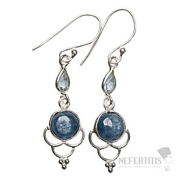 Designové náušnice s kyanitem stříbro Ag 925 E485