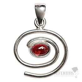 Designer pendant garnet silver Ag 925 P492