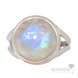 Moonstone rainbow ring silver Ag 925 R4928