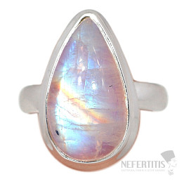 Mesačný kameň dúhový prsteň striebro Ag 925 R4943