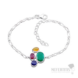 Smaragd Indisches (modifiziertes) Armband Silber Ag 925 49522