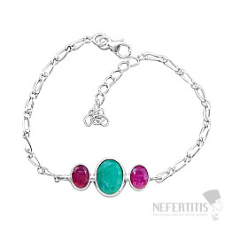 Emerald Indian (modified) bracelet silver Ag 925 49544