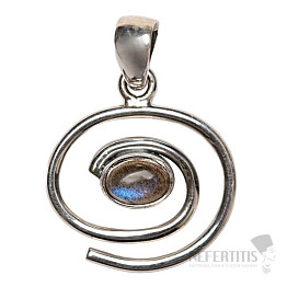 Designer-Anhänger Labradorit, Silber Ag 925 P497