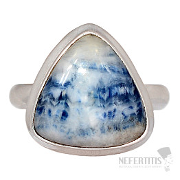 Scheelit modrý prsteň striebro Ag 925 R497