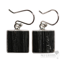 Tourmaline skoryl earrings silver Ag 925 E500