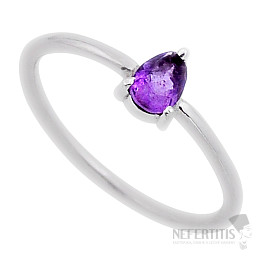 Amethyst cut ring silver Ag 925 50051