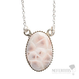Natrolite necklace silver Ag 925 50146