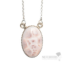 Natrolite necklace silver Ag 925 50154