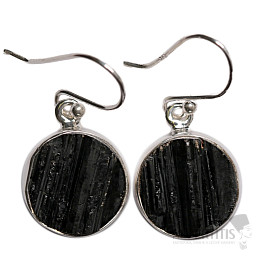 Turmalín skoryl náušnice stříbro Ag 925 E503