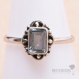 Topaz modrý prsteň striebro Ag 925 MIX51