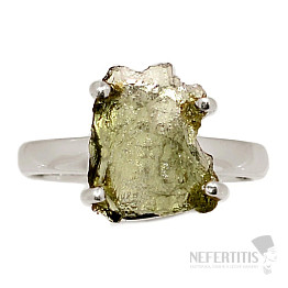 Vltavín prsteň striebro Ag 925 R511