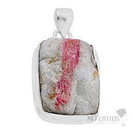 Tourmaline pink pendant silver Ag 925 51148
