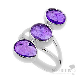 Amethyst cut ring silver Ag 925 51206