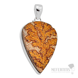 Psilomelan dendritischer Anhänger Silber Ag 925 51452