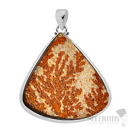 Psilomelan dendritický přívěsek stříbro Ag 925 51460