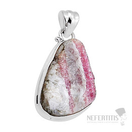 Turmalín růžový přívěsek stříbro Ag 925 51559