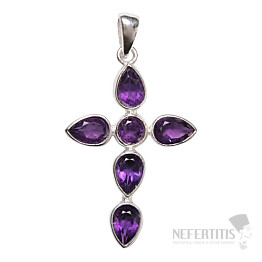 Designer pendant amethyst silver Ag 925 P517