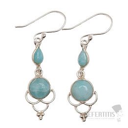 Larimar Ohrringe Silber Ag 925 E517