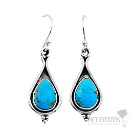 Türkisfarbene Dornröschen-Ohrringe Ag 925 51897