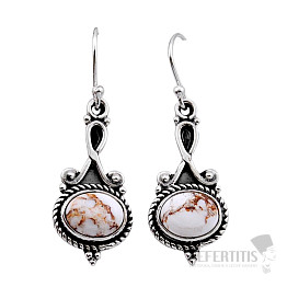 Magnezit Wild horse náušnice stříbro Ag 925 51932