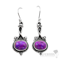 Türkis lila Ohrringe Silber Ag 925 51939