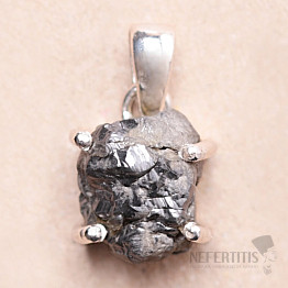 Diamant přírodní surový přívěsek stříbro Ag 925 LOT52