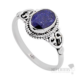Indian sapphire (treated) ring silver Ag 925 47037