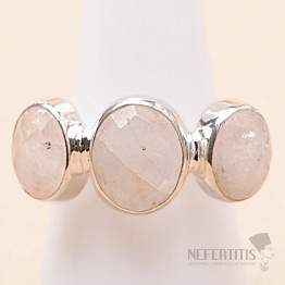 Moonstone rainbow ring silver Ag 925 52840