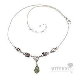 Vltavín, Herkimer diamant a meteorit náhrdelník striebro Ag 925 N54