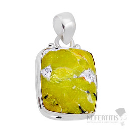 Lizardite silver pendant Ag 925 54424