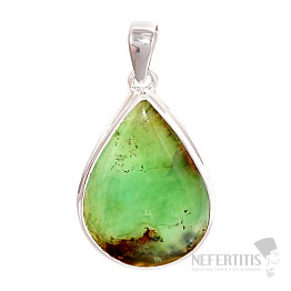 Chrysopras boulder pendant silver Ag 925 P545